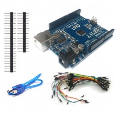 Arduino UNO R3 Yeni Versiyon Set + Jumper + USB Kablo + Pin 