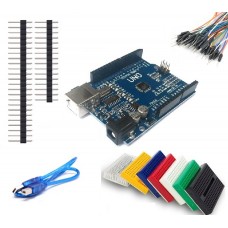 Arduino UNO R3 Yeni Versiyon + Breadboard + Jumper + USB Kablo